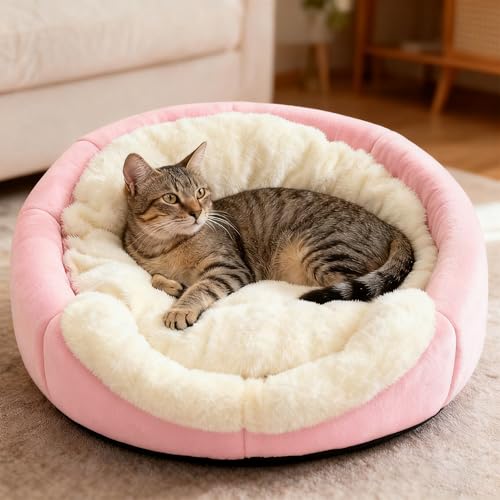 Cat Beds for Indoor Cats (Rabbite Pink / XL)