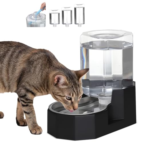 5L Cat Gravity Water Bowl Dispenser (Black / 5L Without Filter)
