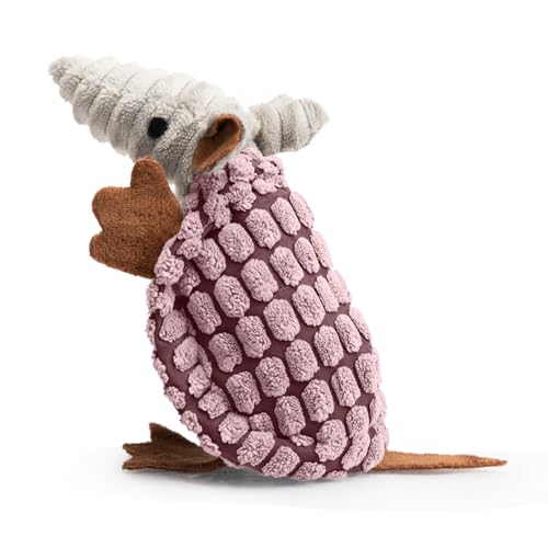 Armadillo Squeaky Puppy Dog Toys for Small Medium Dogs (6 IN / Pink)