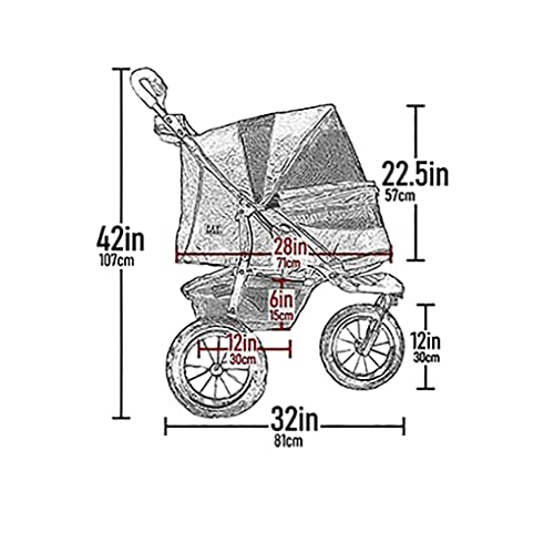 No Zip Jogger Pet Stroller for Cats (Espresso)