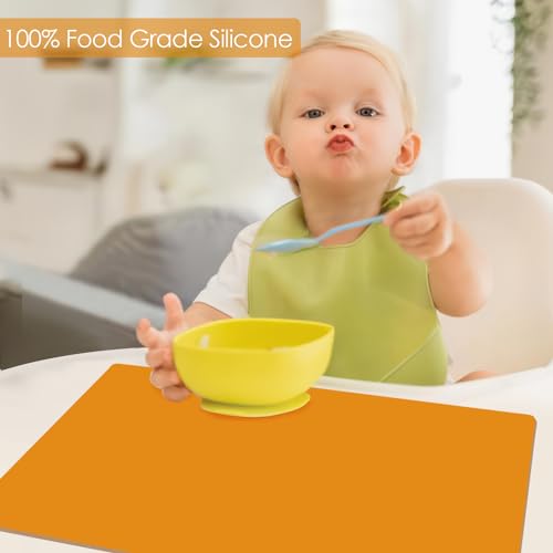 Extra Large Silicone Mats for Kitchen Counter (05-orange / 27.6"L x 15.7"W)