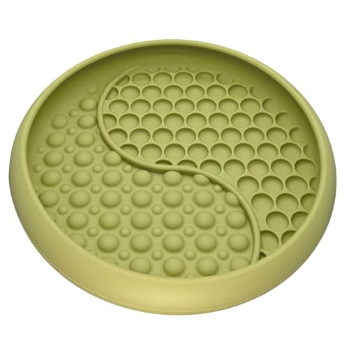 Lick Mat for Dogs (8.0" x 1.4" / Ripple Green)