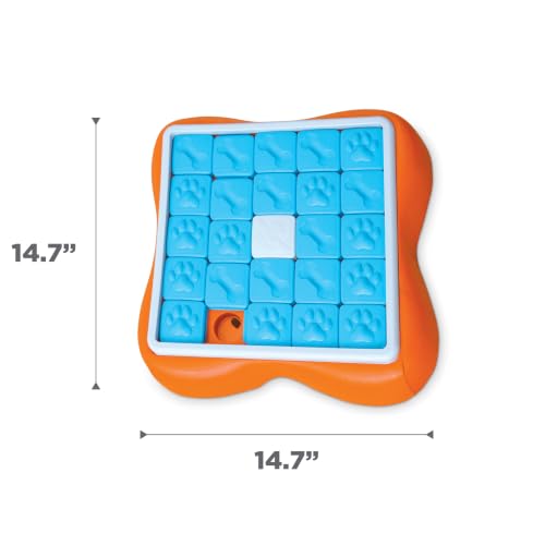Nina Ottosson Challenge Slider Dog Toy Treat Puzzle (Challenge Slider (Orange, Blue) / 1 Count (Pack of 1))