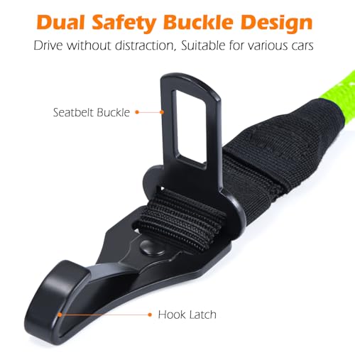 Dog Seat Belt for Car (Green / 1 Pack)