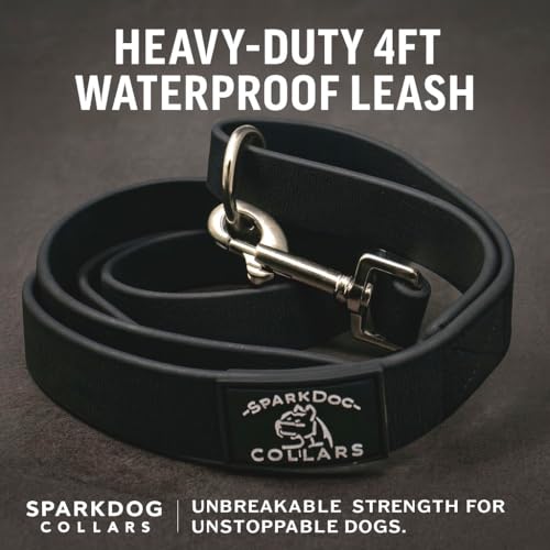 SparkDog 4ft Working Dog Control Leash (Heavy Duty Stainless Steel / L 4' * W 3/4")