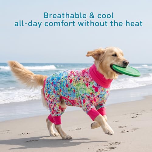 Dog Sun Shirt Breathable 50+ UV Protection Summer Pet Apparel Quick Dry Lightweight Stretchy Soft Dogs Cooling Vest for Small Medium Large Dogs (Mixed Color / XX-Large)