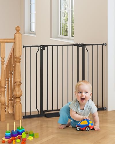 29" 45" Baby Gate (Black / 29-45"Wide, 28"Tall)