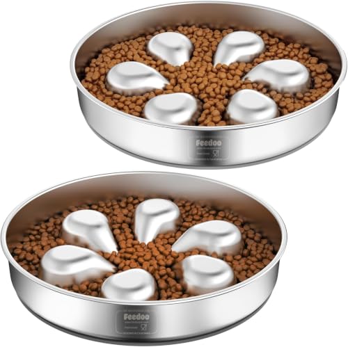 Slow Feeder Dog Bowl 3.5 (Flower-2Pack)