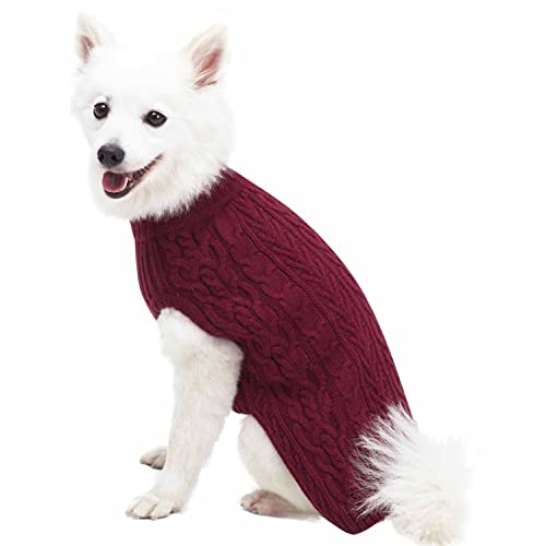 Dog Sweater Award Winning Christmas Sweater for Large Dogs (18 inch (Pack of 1) / Burgundy)