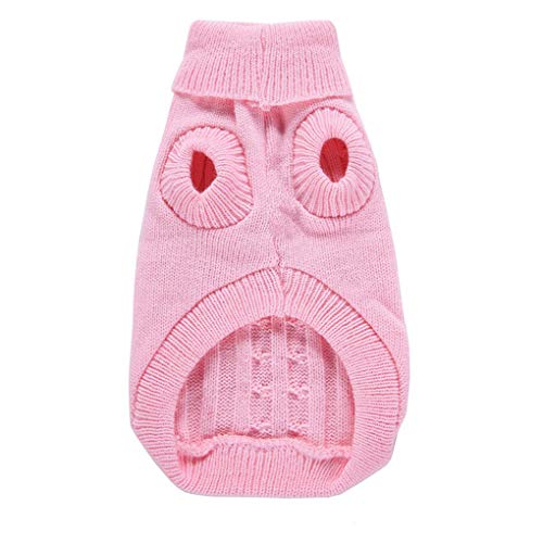 Dog Sweater Soft Warm Turtleneck Knitted Clothes for Small Medium Large Pet (Pink / X-Large)