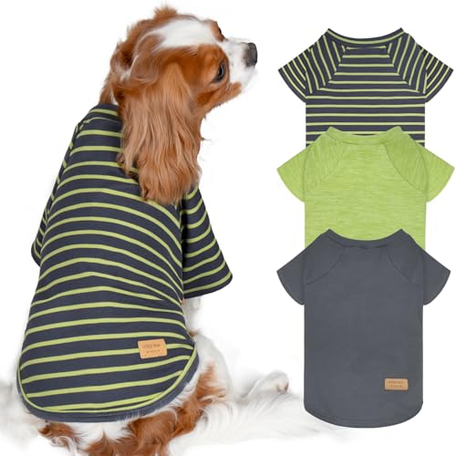 3Pack Dog Sweater with Sleeves Fleece Shirt for Medium Dogs (X-Large (30-50lbs) / 09# Green)