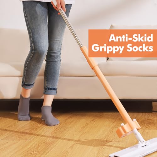 12 Pairs Grip Socks for Women & Men (5.5-9 / Dot Pattern/Grey(12 Pairs))