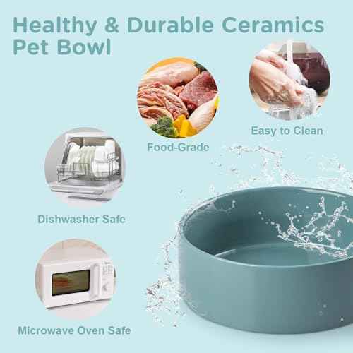 Elevated Dog Bowls Ceramic (8.3 in - 7.6 cups / Dark Green)