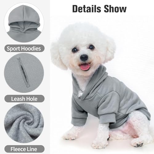 Dog Hoodie for Large Dogs (#2 Grey(Plain) / XX-Large (All Breed Sizes))