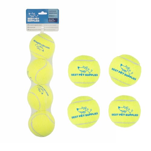 Interactive Squeaky Dog Chew Toy (Tennis (Yellow) / Large)