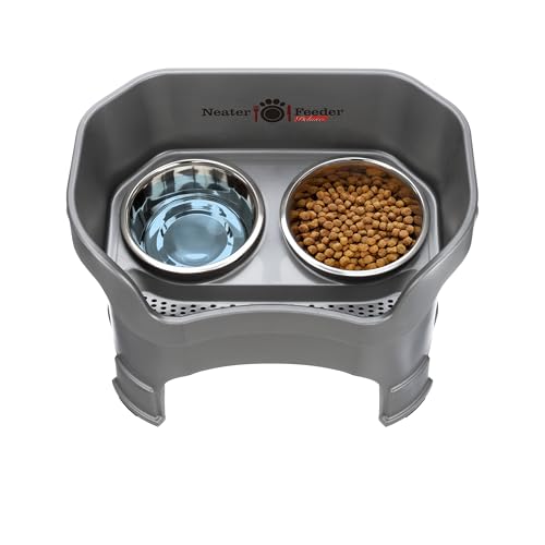 Neater Feeder Deluxe Mess (Large + Standard Bowl / Gunmetal)