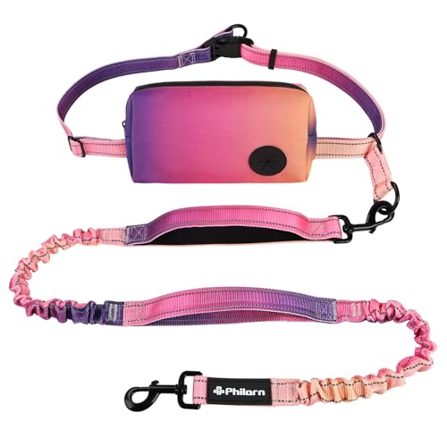 Hands Free Dog Leash for Dogs with Pouch (Gradient color)
