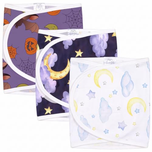 3 Pack Baby Swaddle Wrap (Moonlight Halloween Dream / Small)