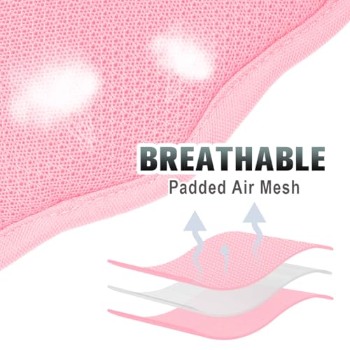 Dog Harness for Medium Sized Dog No Pull Dog Vest ID Tag Pocket (Baby Pink / Medium)