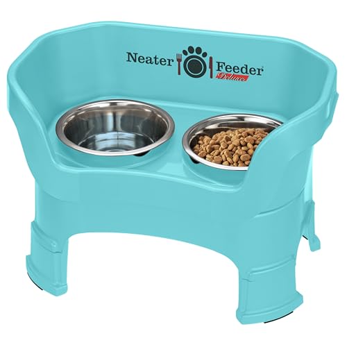 Neater Feeder Deluxe Mess (Medium + Standard Bowl / Aquamarine)