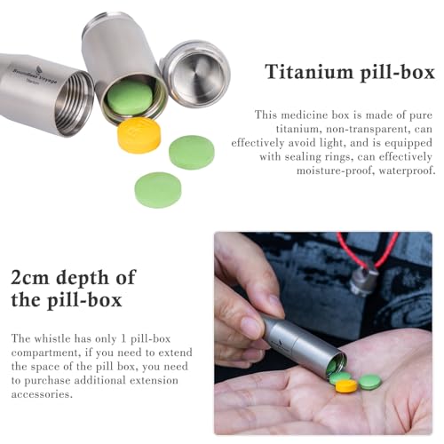 Titanium Whistle Emergency Survival Safety Whistles with Lanyard Loud for Outdoor Camping Hiking Coaches Training Sports Keychain Whistle (1 PCS - Ti9017)