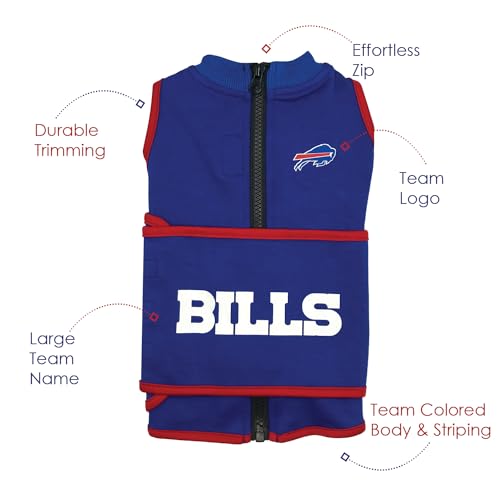 NFL BUFFALO BILLS Dog Anxiety Shirt Calming Soothing Solution Vest (Buffalo Bills / Extra Small)