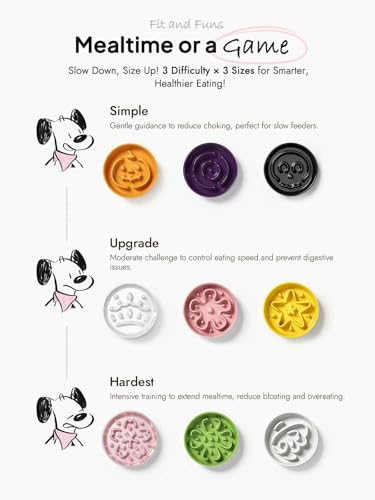 Ceramic Slow Feeder Dog Bowls Small Breed (Sakura Pink / S-0.6 Cups)