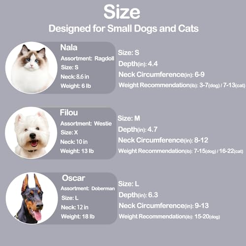 Soft Dog Cone for Small Dogs & Cats (Gray / (Neck:9"-12"))