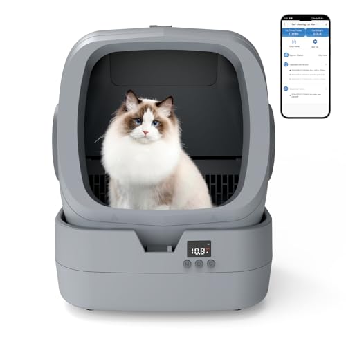 Automatic Cat Litter Box Self Cleaning (Grey)