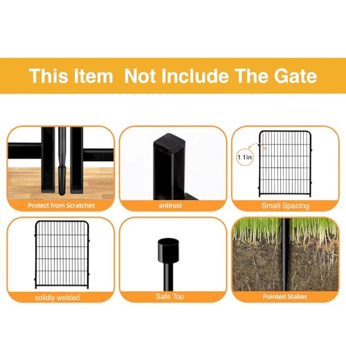 Doorless Dog Digging Fence Barrier (48''(H)-12panels-26.6ft(L) no gate)