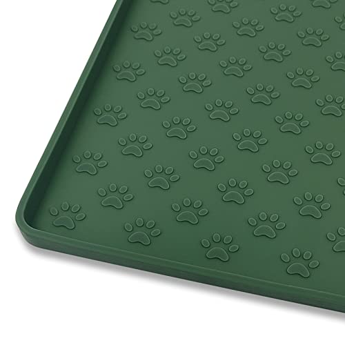 Pet Placemat for Dog and Cat (31.5"L x 23.6"W / Hunter Green)