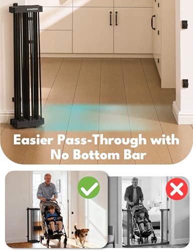 Retractable Safety Gate (Black / 45" Wide, 36" Tall)