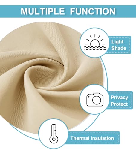 Classroom Door Window Cover Lockdown Shades Blackout (Biscotti Beige / 12"W x 30"L (Pack of 1))