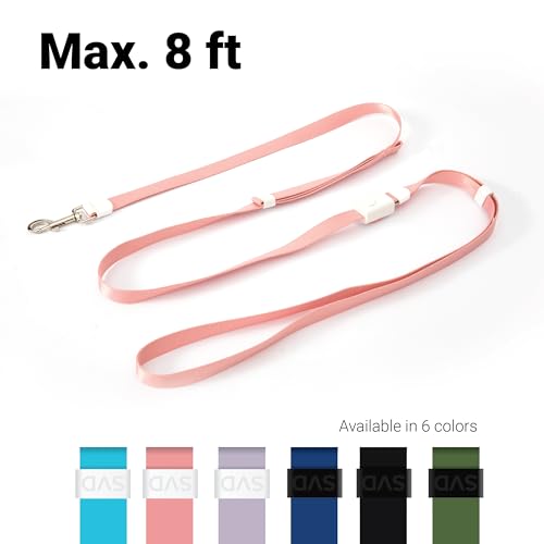 4-in-1 Hands Free Dog Leash, Versatile Crossbody Dog Waist Leash with Easy Release Buckle, Adjustable Waist Fit for Walking, Jogging and Running Your Pet (Pink) (Pink)