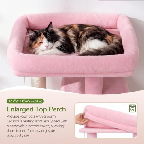 F70 Pro Pink Heavy Duty Cat Tree Tower for Indoor Large Cats (70inch / Pink)