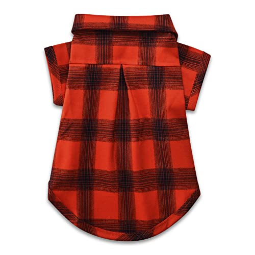 Dog Shirt Plaid Dog Clothes for Medium Large Dogs Boy Girl Soft Pet T (5XL-(50~77lb)-Chest~35" / Red#1)
