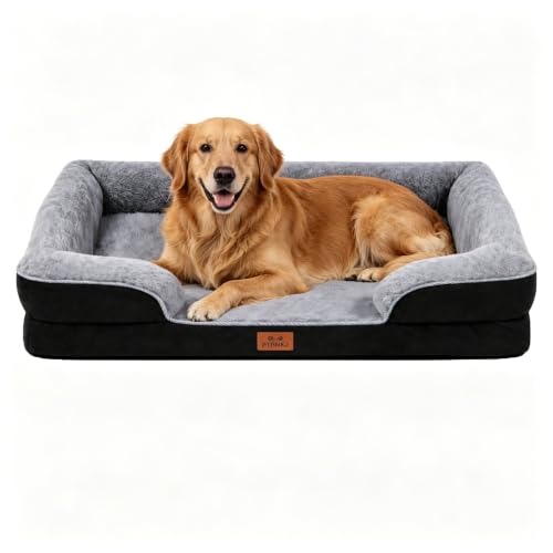 Orthopedic Extra Large Dog Bed (Black / 44.0" L x 31.5" W x 7.5" Th)