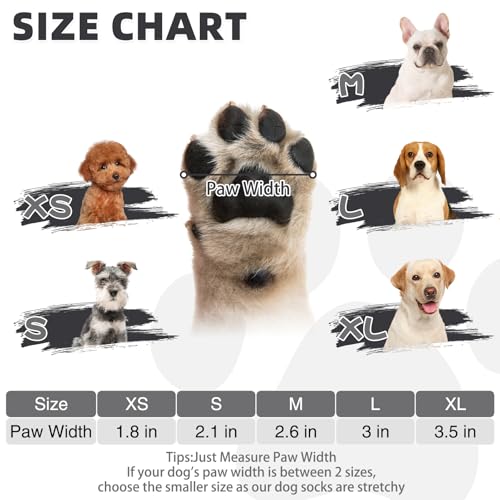 Dog Socks Shoes for Hot Pavement (Black / Large(4 Pack))