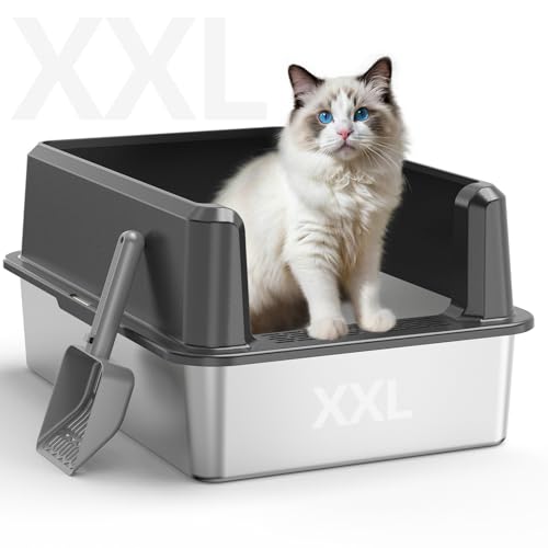 Stainless Steel Cat Litter Box (1 - Dark Gray (Pack of 1))