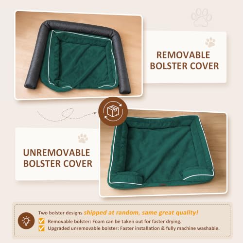 Waterproof Orthopedic Dog Beds for Large Sized Dog (38.0"L x 25.0"W x 7.0"Th / Emerald)