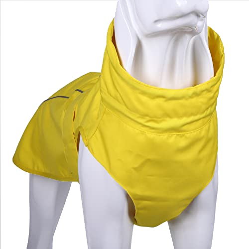 Adjustable Waterproof Dog Raincoat for Dogs (Yellow / X-Large(37-55lb))