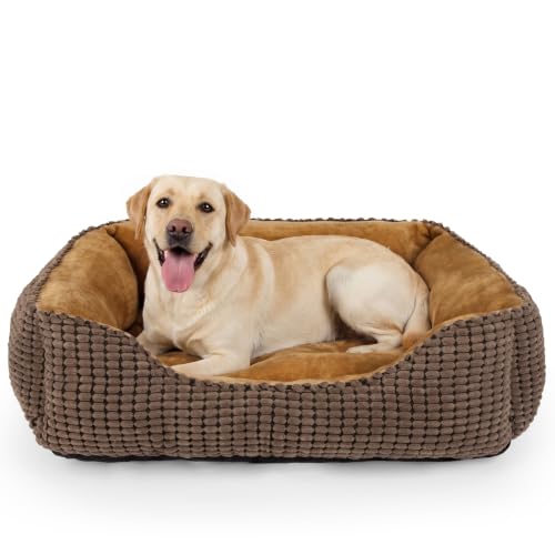 X Large Dog Bed for Large (Coffee / XL(35’’x 25’’x 9’'))
