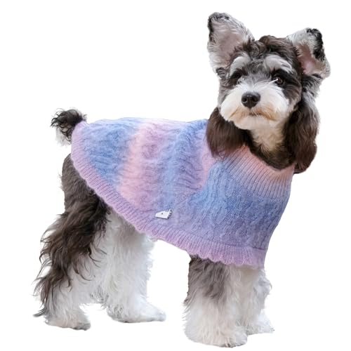 Rainbow Mohair Dog Poncho (X-Large(Back Length 16") / Rainbow 1)