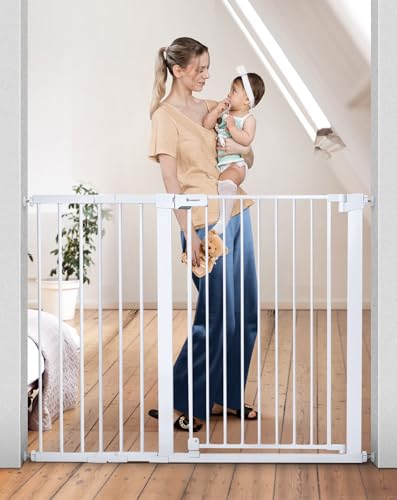 36" Extra Tall Baby Gate for Stairs (36"Tall 48.8"Wide / White)