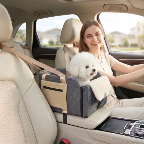 Center Console Dog Car Seat for Dogs to 18lbs