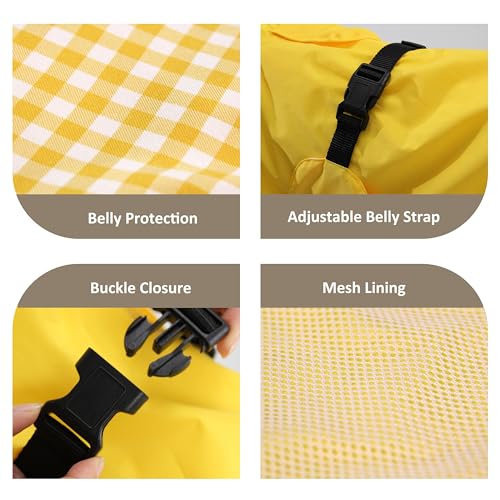 Dog Raincoat Waterproof (Yellow / 3X-Large(77-94lb))