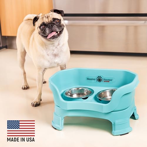 Neater Feeder Deluxe Mess (Small + Standard Bowl / Aquamarine)