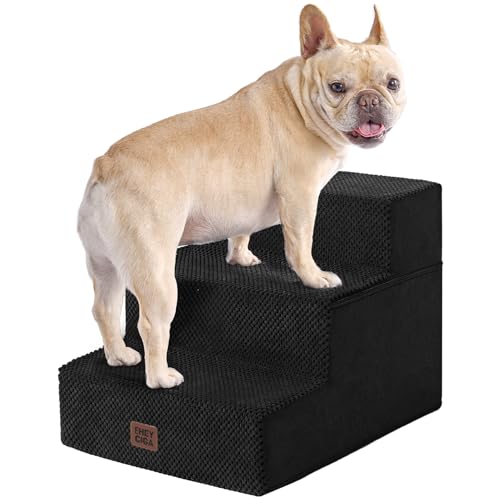 Dog Stairs for Small Dogs 13.5" H (Black / Standard 15" x 18" x 13.5")