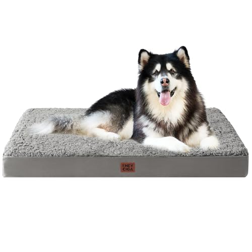 Orthopedic Dog Bed Extra Large with Removable Washable Cover (50*36*4 inches / Light Grey)