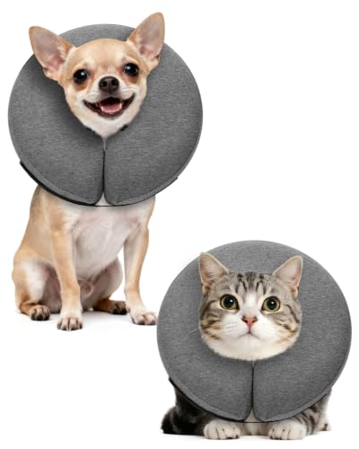 Inflatable Dog Cone (AshGrey / XS(6"-9"))